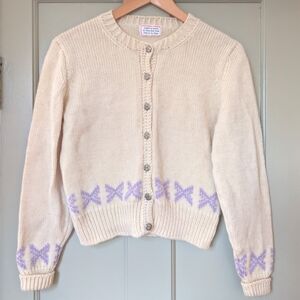 Vintage Handmade Wool Cardigan Sweater